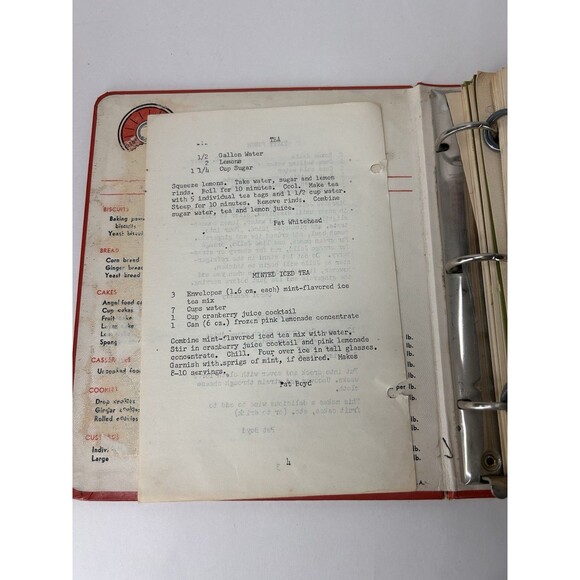 Mid Century Vintage Handwritten and Collected Recipes Cooking Clips Binder - Picture 9 of 11